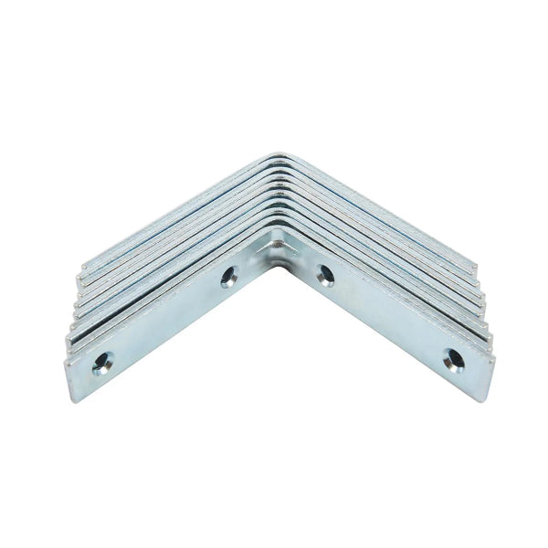 10PK Corner Brace 3½in Zinc Straight Corners (103165)