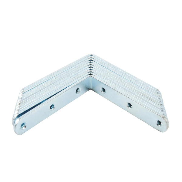 10PK Corner Brace 4in Zinc Round Corners (103166)