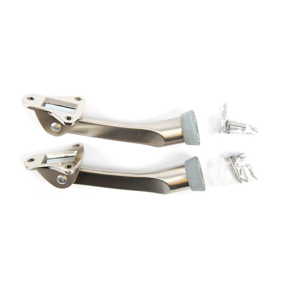 2PK Kickdown Door Stop Zinc Alloy Satin Nickel (103415)