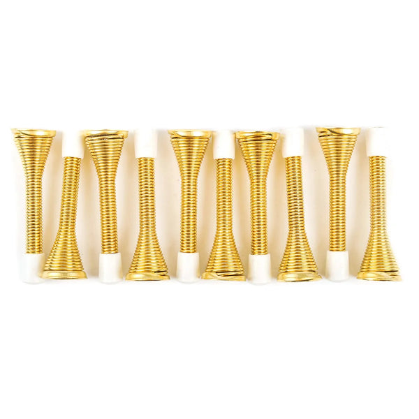 10PC Spring Door Stops 3in Brass Plated (103417)
