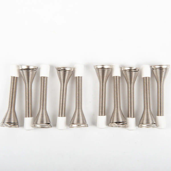 10PC Spring Door Stops 3in Silver (103418)