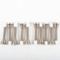10PC Spring Door Stops 3in Silver (103418)