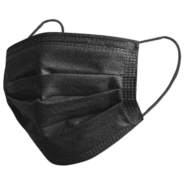 50PC Disposable Face Masks 3-Ply Black (105513)