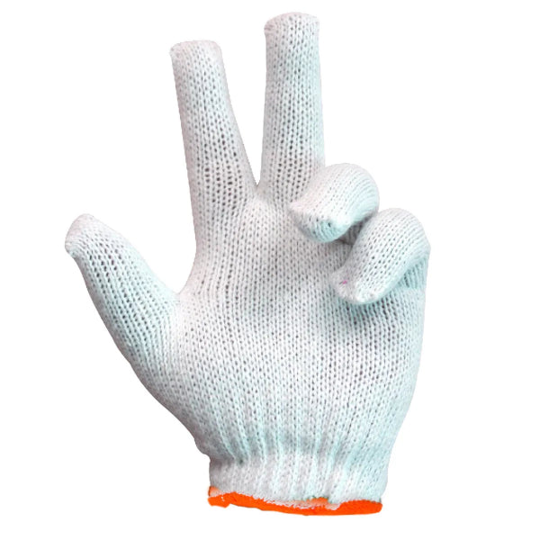 1dz. Knitted Poly/Cotton Gloves White (S) (105519)