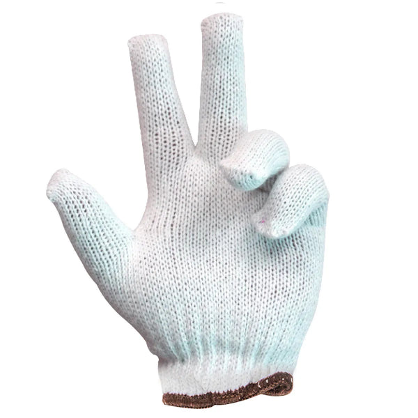 1dz. Knitted Poly/Cotton Gloves White (XL) (105523)