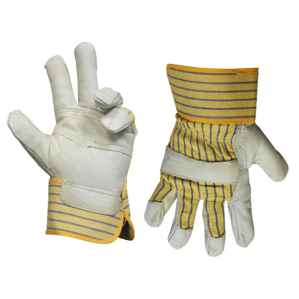 1dz. Cowhide Leather Palm Gloves with Patch Palm (OSFA) (105524)