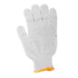 1dz. Knitted Poly/Cotton Gloves White With Black PVC Dots (M) (105529)