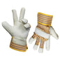 1dz. Cowhide Leather Gloves Rubber Cuff (OSFA) (105533)