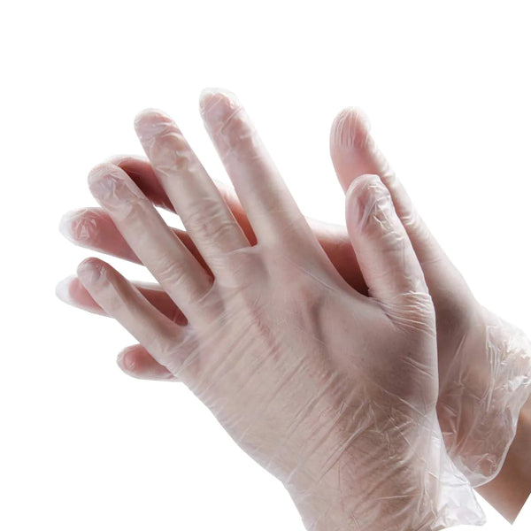 100Pk Premium Quality Disposable Vinyl Gloves White (M) (105535)