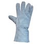1dz. Cow Split Leather Welders Gloves Gray Long Cuff (105536)