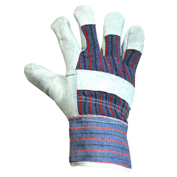 1dz. Cow Split Leather Gloves Fleece Lining (OSFA) (105540)