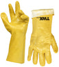 1dz. PVC Chemical Gloves Yellow 14in Cotton Flock Lining (105543)
