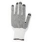 1dz. Knitted Poly/Cotton Gloves White With Black PVC Dots (XL) (105546)