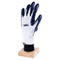 1dz. Knitted Nylon Gloves White With Nitrile Palm Dark Blue (OSFA) (105549)