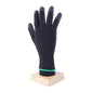 1dz. Knitted Polyester Gloves Black With PU Palm (L) (105553)