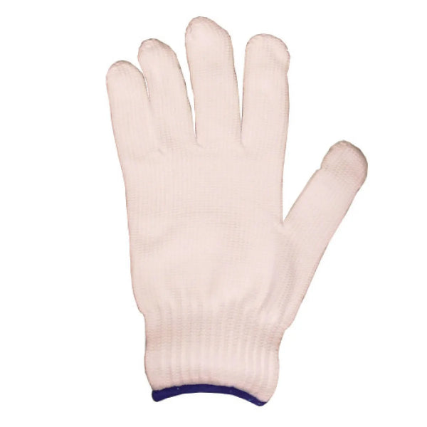 1dz. Knitted Nylon Gloves White (L) (105556)
