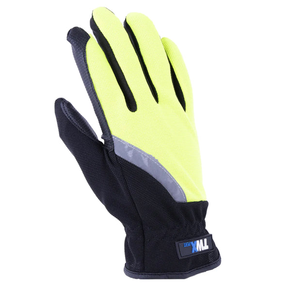1 Pair Mechanic Gloves Green/Black With PU Palm & Spandex Back (OSFA) (105557)