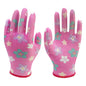 1dz. Knitted Polyester Garden Gloves Pink With PVC Dots (L) (105570)
