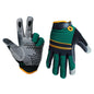 1 Pair Super Gripper; non slip Contractor Gloves Green/Black With Synthetic Leather Palm Gray(L) (105590)