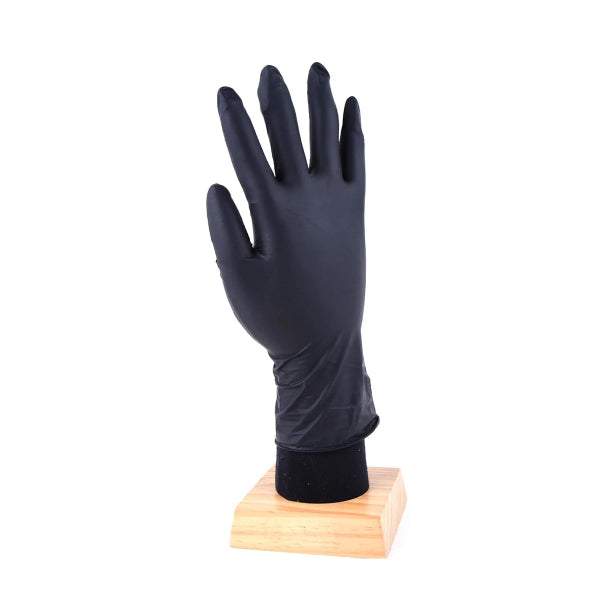50PK Latex-Free Disposable Nitrile Gloves 8mil (XL) Black (105609)