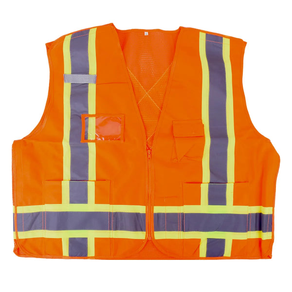 Safety Vest 5-point Tear-Away Hi-Vis Orange (OSFA) (105631)