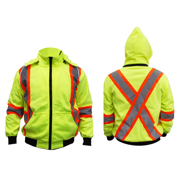 Yellow Safety Hoodie - Full Zip (S) (105636)