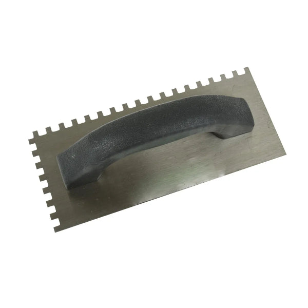 Trowel Notched 9in x 4in ( 1/4in x 1/4in SQ Notch) Black Handle Econo (120001)