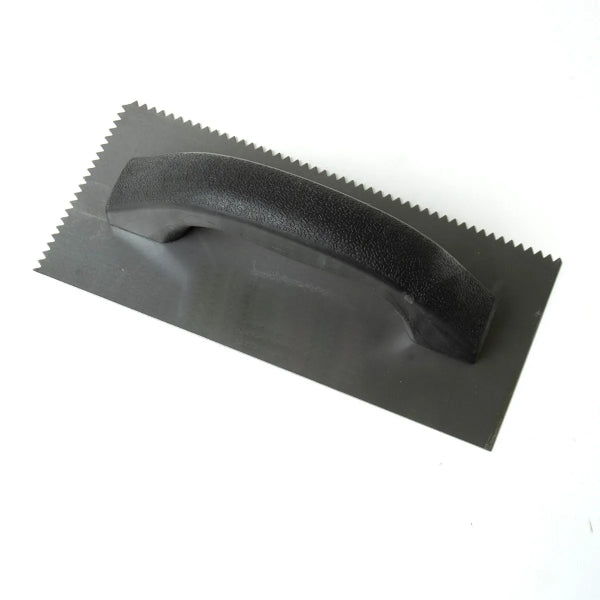 Trowel Notched 9in x 4in (3/16in V Notch) Black Handle Econo (120002)