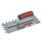 Trowel Notched 11in x 4½in (½in x ½in SQ Notch) Red Handle (120057)