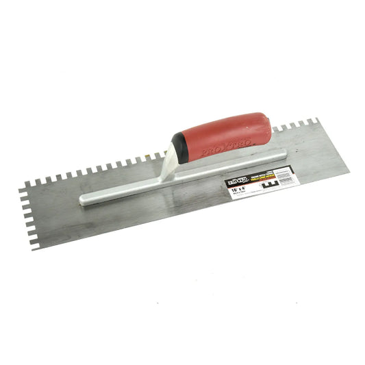 Trowel Notched 16in x 4in (1/4in x 3/8in SQ Notch) (120064)