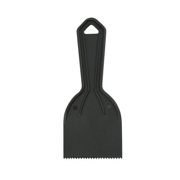 Putty Knife 3in (76mm) V-Notch 1/8in Plastic Black (122042)