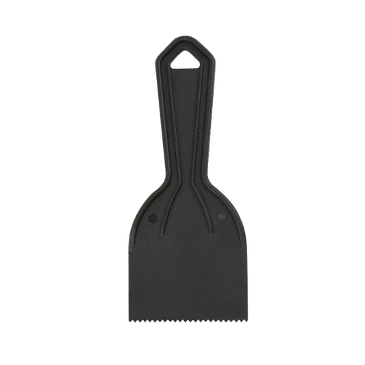 Putty Knife 3in (76mm) V-Notch 1/8in Plastic Black (122042)