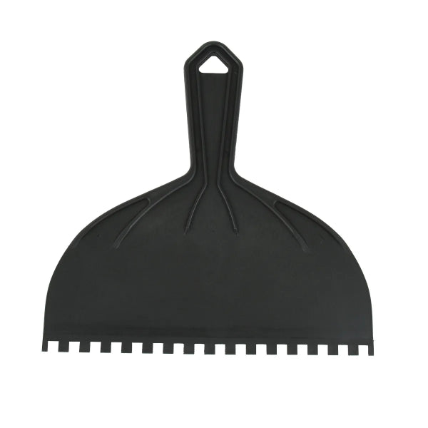 Putty Knife 8in (203mm) SQ Notch 1/4in x 1/4in Plastic Black (122083)
