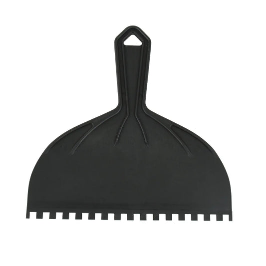 Putty Knife 8in (203mm) SQ Notch 1/4in x 1/4in Plastic Black (122083)