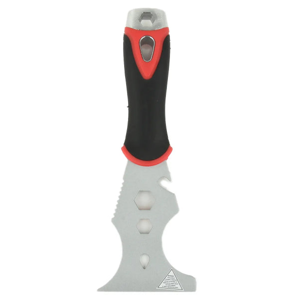 15-In-1 Multi-Purpose Putty Knife Scraper 3in (75mm) Rubberized Handle (122097)
