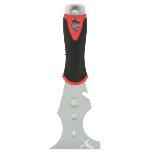 15-In-1 Multi-Purpose Putty Knife Scraper 3in (75mm) Rubberized Handle (122097)