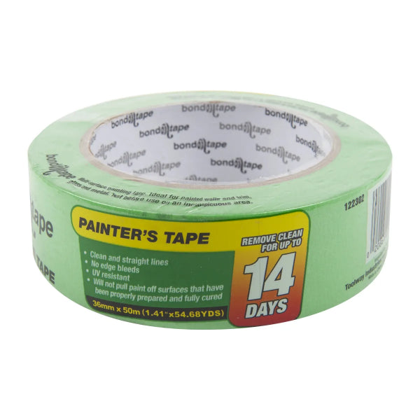 Painters Tape 36mm x 50m Green (122302)