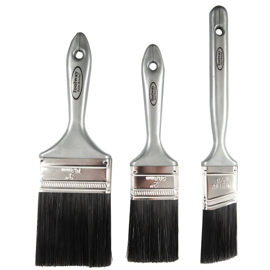 3PC Good Quality Nylon Polyester Paint Brushes Set (1½in; 2in; 3in) (123090)