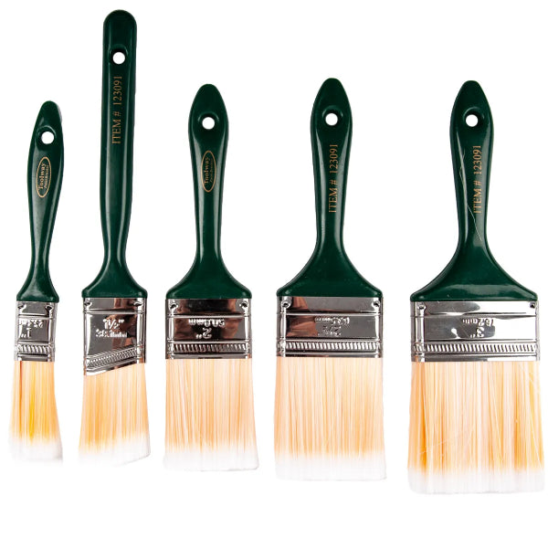 5PC Good Quality Nylon Polyester Paint Brushes Set (1in, 1½in; 2in; 2½in; 3in) (123091)