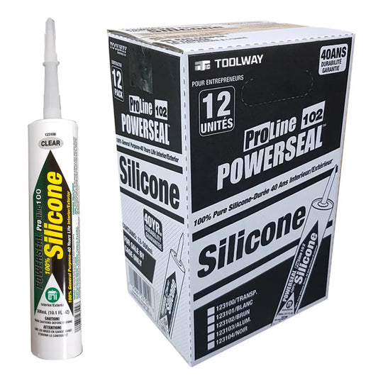 ProLine 101 General Purpose 100% Silicone Sealant 300ml Clear (123100)