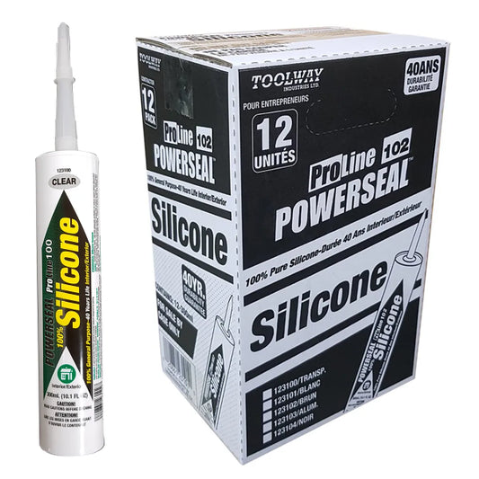 ProLine 102 General Purpose 100% Silicone Sealant 300ml White (123101)