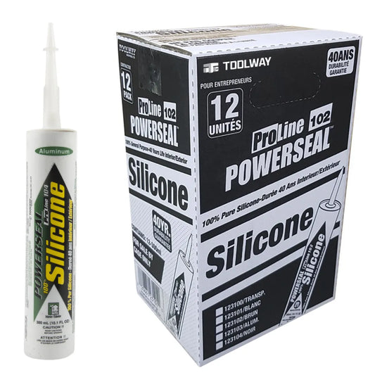 ProLine 104 General Purpose 100% Silicone Sealant 300ml Aluminum (123103)