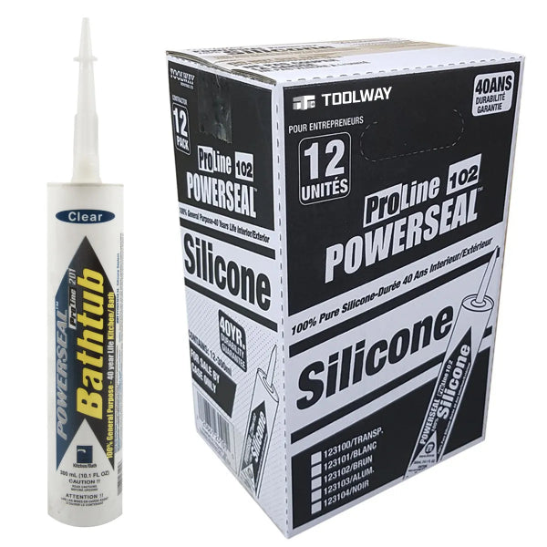 ProLine 201 Kitchen & Bath 100% Silicone Sealant 300ml Clear (123125)