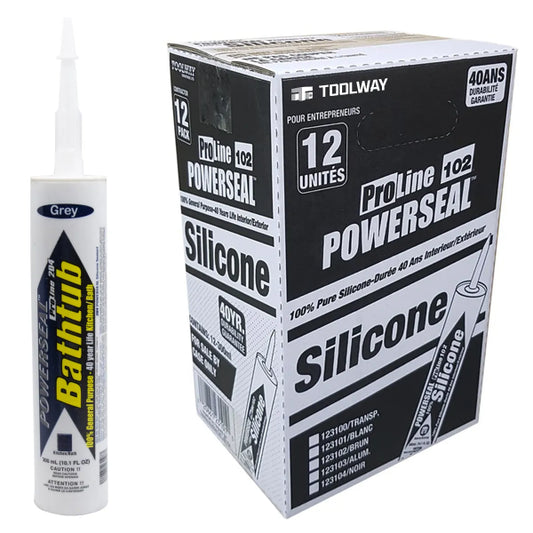 ProLine 204 Kitchen & Bath 100% Silicone Sealant 300ml Grey (123128)