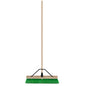 Push Broom 18in Indoor/Outdoor With Braced Handle Soft & Hard Bristle (123215)