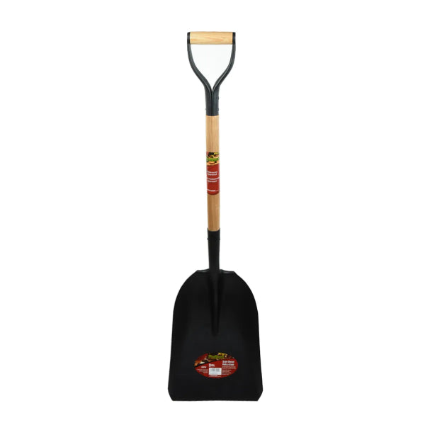Grain Scoop Shovel 44in x 16in Steel Blade Wood D-Handle (130510)