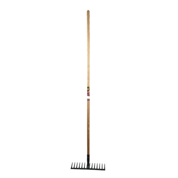 Asphalt Levelling Rake 56-1/2in 14-Carbon Steel Tine Hardwood  Handle (130521)