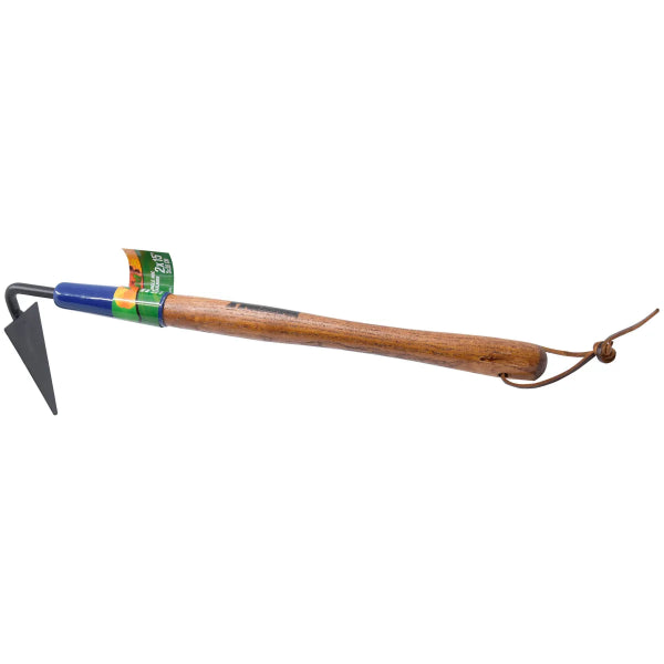 Handheld Triangle Hoe 17-1/4in x 2-1/4in Head Wood Handle (130559)