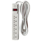 Surge Protector Power Bar 6ft 6-Outlet 280-Joules White (140001)