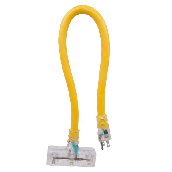 Extension Cord Outdoor STW 10/3 3-Tap 2ft Yellow (140021)